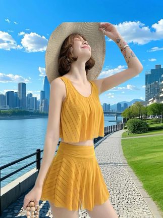 新款女士分体式泳衣,小个子时尚百搭又潮流#