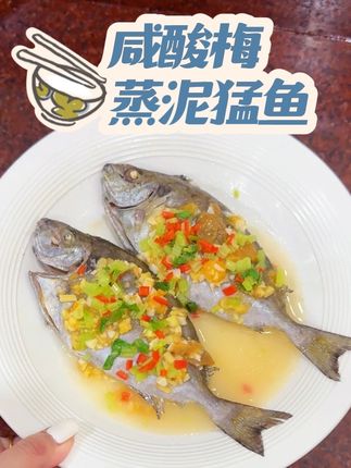咸酸梅蒸黄提,非常鲜甜又下饭,开胃解腻😋 #潮汕美食 #美食教程 #泥猛鱼做法 #酸梅蒸鱼 #潮汕鱼做法