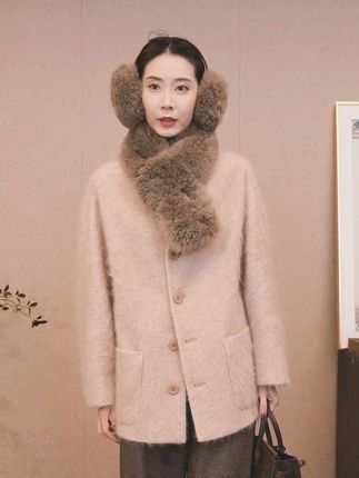 CHENSMCHEN 绵羊毛羊绒拉毛大衣女时尚气质宽松显瘦外套#时尚 #显瘦外套#羊绒大衣 #拉毛大衣 #时尚气质穿搭