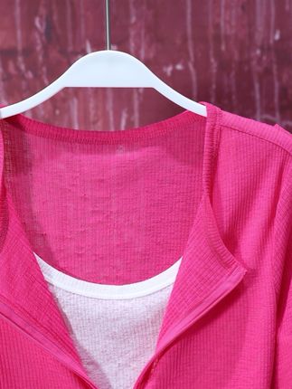 【亮哥女装】2025秋季新品牡丹红束腰高弹假两件打底上衣7286-A2#好物推荐🔥 #户外穿搭 #服装店实体店 #女装服饰 #穿搭展示