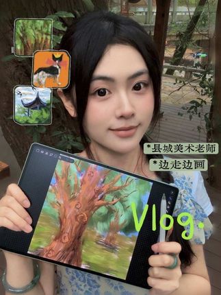放下教案 去户外! #vlog #一笔拿捏更AI了#华为平板#华为MatePadPro #华为平板天生会画