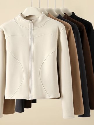 醉梓菡加绒立领外套女2025秋冬大码保暖修身显瘦长袖外穿防风上衣 #保暖显瘦 #立领外套 #胖瘦都能穿 #短款外套 #爆款热卖中