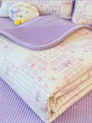 #全棉加绒床盖 #宝宝绒 #夹棉床褥 #双面可用 #冬季保暖床品