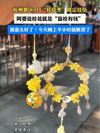 #中秋 #挂件 #杭州伴手礼 #来杭州一定要来一趟灵隐寺 #桂花