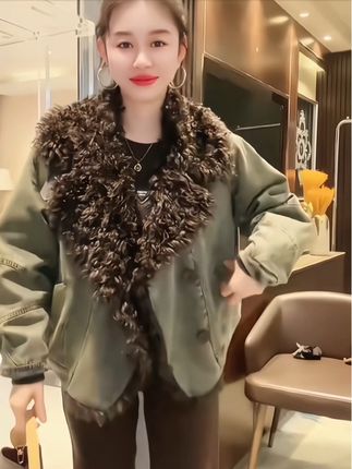 #中长款棉服 #保暖棉服 #秋冬棉服 #时尚穿搭 #热门