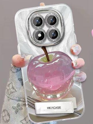 适用红米note14pro精孔羽纱晶莹粉苹果网红创意支架全包手机壳女#数码科技#好物推荐 #热门#强烈推荐 #好东西一起分享
