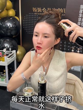 完美缇娜三件套,娜姐本人自用植物配方可以抗皱,紧致,修护,改善肤色,脸上暗暗沉沉,有纹纹路路的都可以使用#水乳 #水乳套装