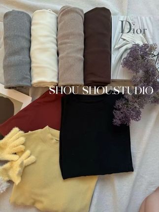 【瘦瘦】大码小立领慕斯绒显瘦百搭内搭长袖打底衫#简约搭配 #显瘦遮肉 #百搭打底衫 #品质女装 #保暖又好看