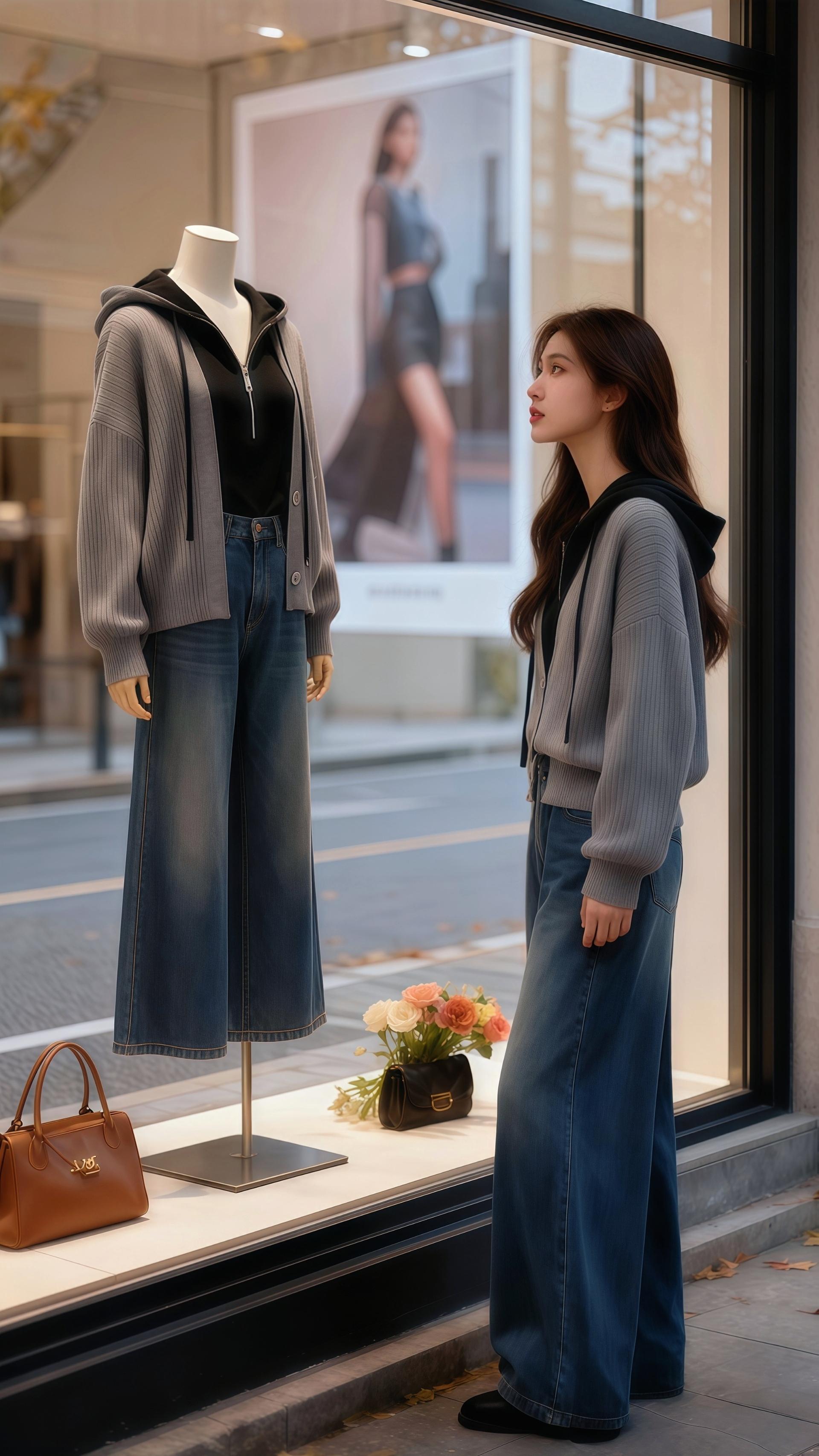 #早秋高智感职场穿搭 #早秋显身材平价上衣合集 #秋日星分享   #韩系穿搭 #毛衣松弛感随性穿搭  @抖+🔥热门dou+  @DOU+上热门  时尚慵懒的假两件针织衫女  小个子超适合的秋冬设计感慵懒高级感连帽短款灰色毛衣开衫  遮肉显瘦上衣!!!