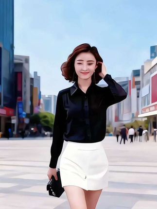 啄木烏绸缎面衬衫女长袖加绒厚保暖春秋冬季新款洋气衬衣#啄木鸟绸缎面衬衫#新款衬衫#时尚百搭