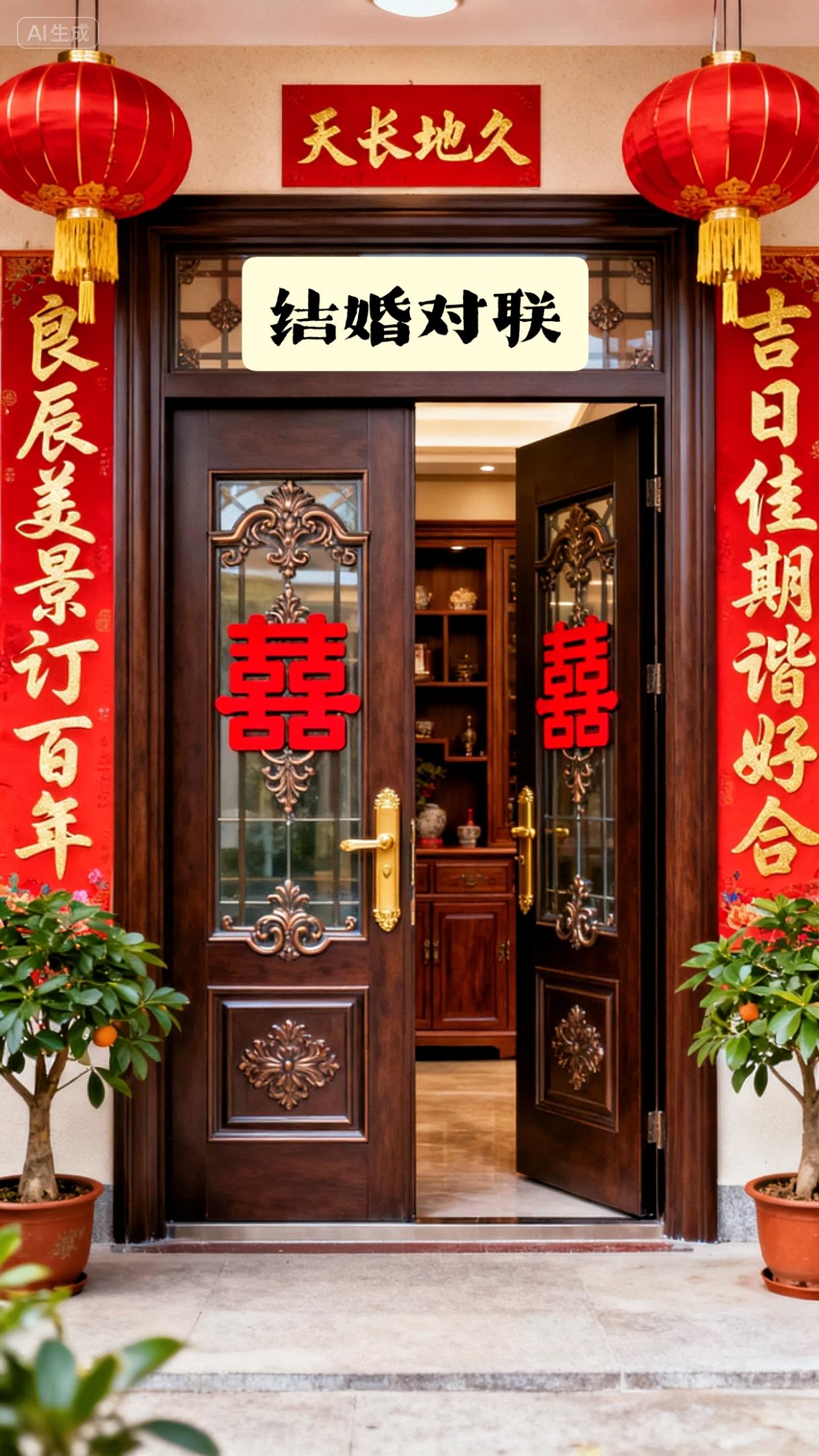 结婚对联有多个规格可选。#创作灵感 #婚庆用品 #红色喜庆 #对联#婚联