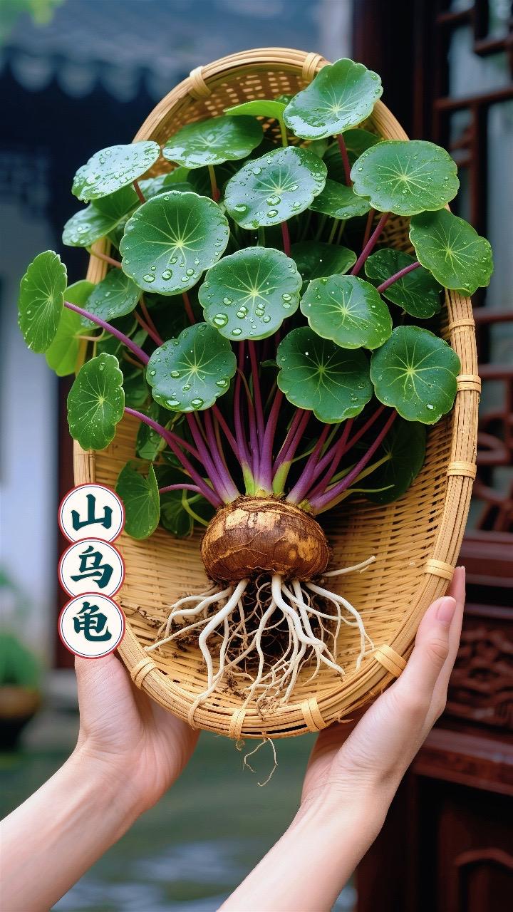 山乌龟·把自然野趣养进家里 自带“艺术基因”的懒人绿植来啦! 圆滚滚的褐色鳞茎藏着生命力,白须垂落如天然装饰 盾形绿叶像打翻的翡翠盘,叶脉如工笔勾勒,厚实叶片泛着水润光泽 紫红色叶柄撑起满盆鲜绿,水珠滚落时更显灵动鲜活 摆在现代画廊是艺术装置,放阳台窗台是天然氧吧 不对称几何花瓶+哑光黑底座,自带高级感 清水养护就能疯长,新手也能轻松养出茂盛绿意,让这抹野趣陪你四季常青~#爱生活爱养花 #花卉绿植 #一花一草一世界 #山乌龟 #红藤山乌龟