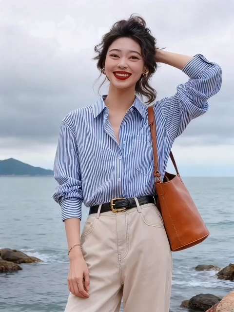 #衬衫 #通勤搭配 #优雅气质 #显瘦穿搭 #无限回购的宝藏单品