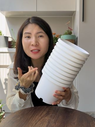 花盆很通风透水,关键质量好,数量又多,价格还便宜,大伙放心入手#透气花盆