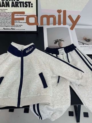 【韩系套装】2025新款儿童卫衣套装男女童拼色刺绣卫衣两件套洋气#儿童套装 #童装 #儿童穿搭 #穿搭 #男童穿搭