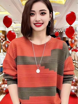 时尚百搭格子针织衫 #时尚针织衫#格子针织衫#气质显瘦针织衫#显瘦针织衫#针织衫