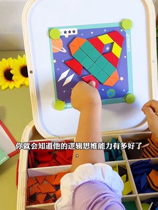 动手又动脑的磁性#七巧板 可以锻炼孩子的逻辑思维能力和空间想象力,提高专注力,孩子越玩越聪明#益智玩具 #让孩子远离手机 #想象力 #七巧板拼图