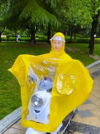 #电动车雨衣