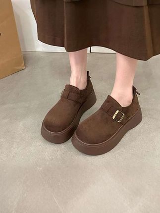 厚底增高勃肯鞋女新款懒人一脚蹬复古博肯单鞋休闲乐福鞋#脚宽脚胖都可以 #一脚蹬 #时尚百搭勃肯鞋#上脚舒适不累脚