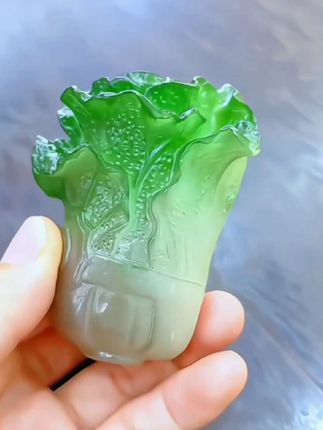 变色白菜茶宠#变色茶宠 #茶宠 #茶宠摆件 #茶具好物推荐 #茶台摆件