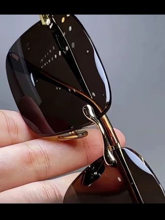 天然茶色水晶石头太阳镜老花镜高档男款无框高清遮阳护目抗疲劳眼镜#天然水晶石头眼镜 #防蓝光眼镜 #眼镜 #时尚太阳镜 #高颜值老花眼镜