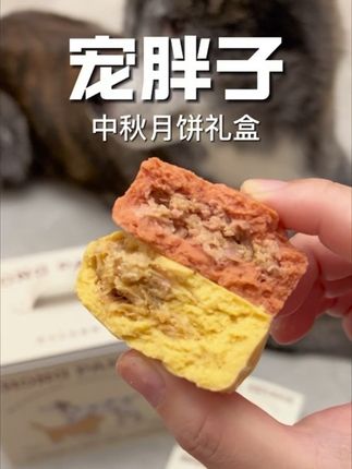 今年的中秋节,我的毛孩子也有月饼吃啦#我和我的狗#狗狗干饭 #狗狗吃饭 #中秋节#月饼