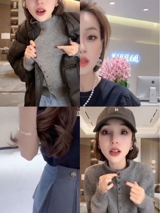 冬季时尚休闲百搭网红毛针织开衫LK2500741女士#针织衫#开衫#毛衣#宽松#百搭