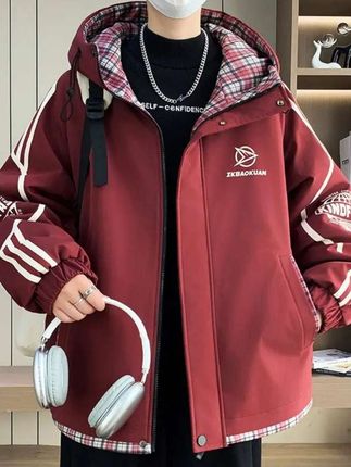 #男士外套 #男士穿搭 #连帽外套 #棉服外套