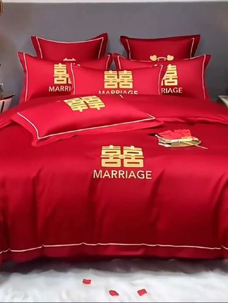 婚庆四件套#婚庆四件套 #婚庆四件套新款 #结婚四件套 #大红四件套@巨量千川