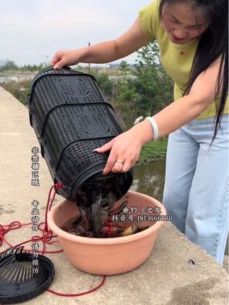 #户外抓鱼 #捕鱼笼 #逮鱼摸虾 #鱼货满满