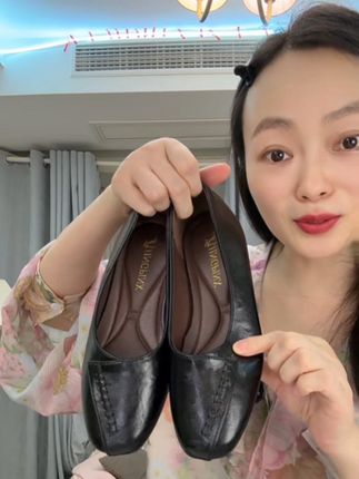 #软底软面穿上超舒服 #粗跟皮鞋女 #主打的就是一个真实