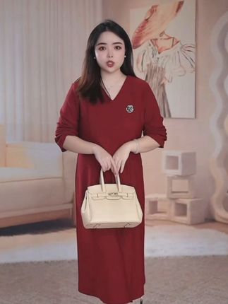秋冬新款微胖妹妹法式复古宴会礼服#喜婆婆喜妈妈婚宴装 #秋冬季 #大码女装