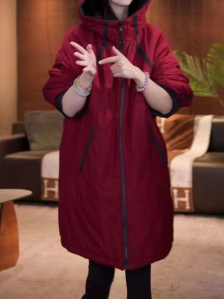 #外套穿搭 时尚休闲宽松连帽棉服#秋冬穿搭 #保暖穿搭