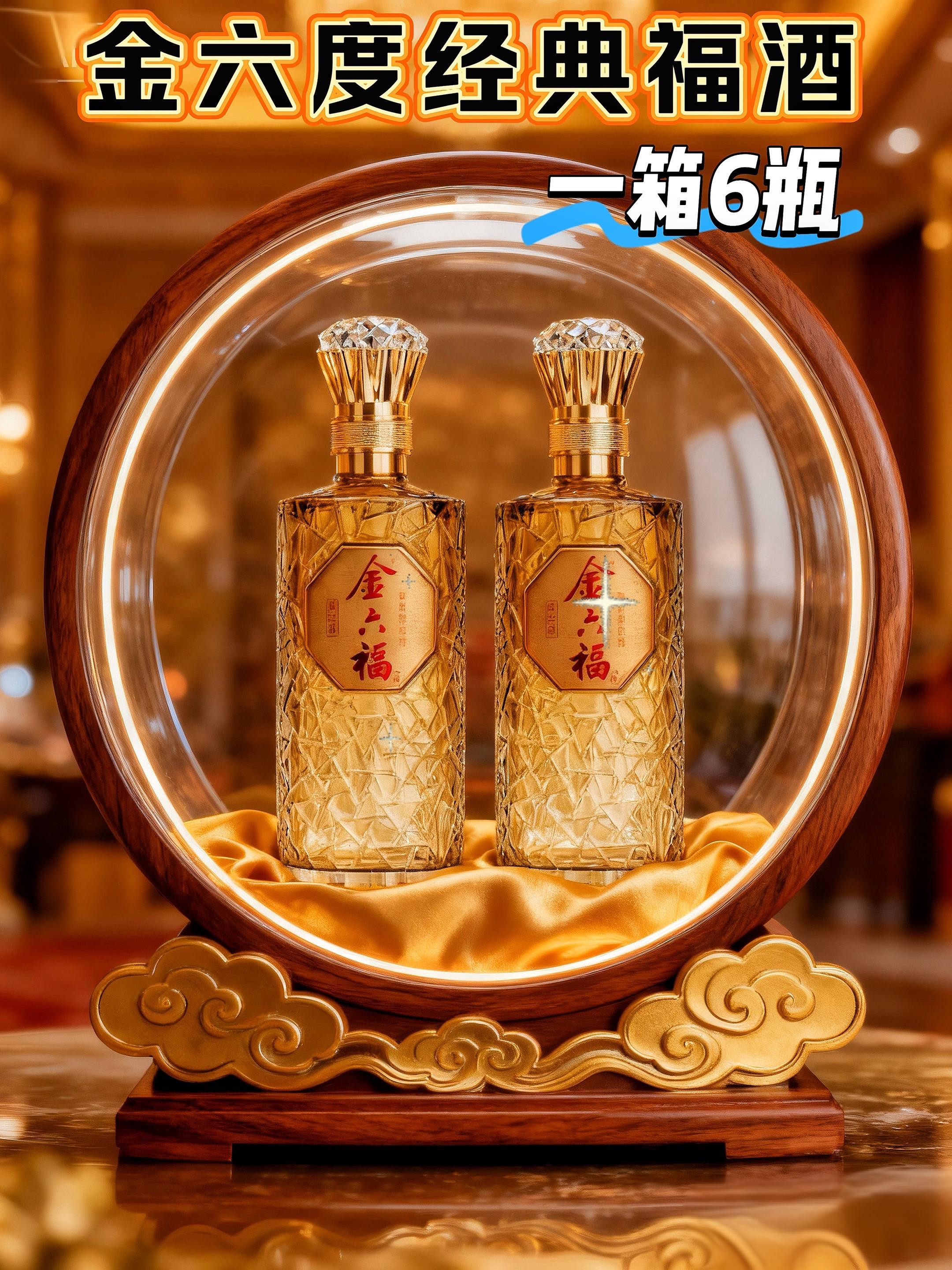 金六福经典福酒 兼香型白酒 原箱六瓶3礼袋50.8度.#优惠#金六福#白酒 #好酒 #品酒品人生