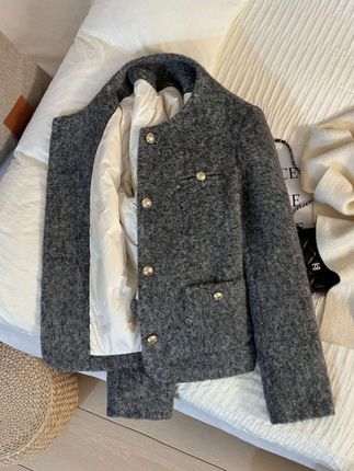 新保暖厚款短款加厚毛呢外套百搭长袖千金风小香风常规