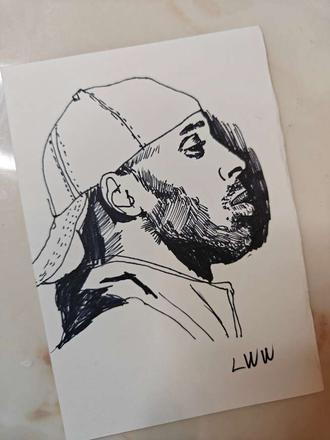 不就画一个科比吗,我会画还反着画。#圆珠笔画 #科比布莱恩特黑曼巴 @抖音小助手