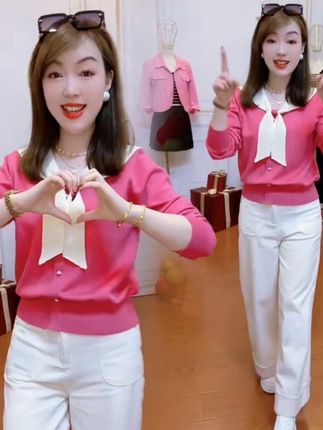 时尚休闲披肩针织衫女2025年春秋新款百搭显瘦洋气减龄小个子上衣#针织衫 #秋季穿搭 #百搭 #显瘦穿搭 #减龄