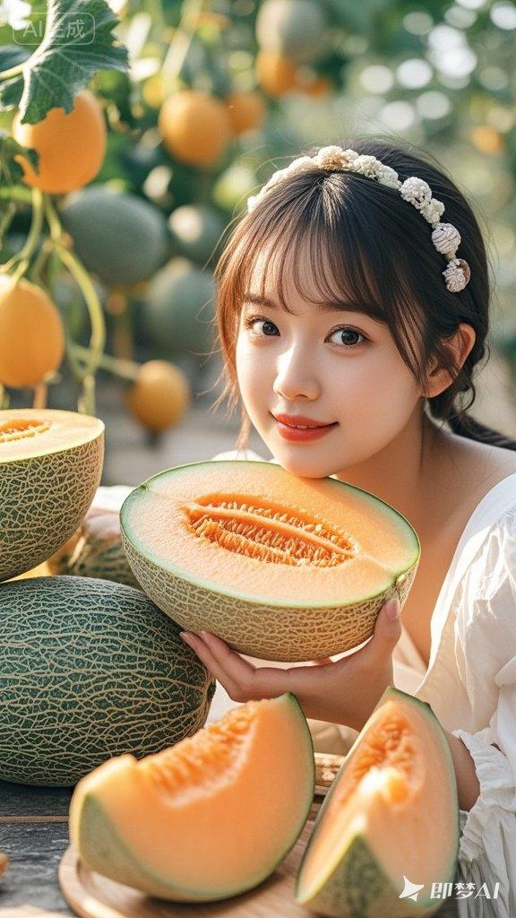 #新鲜采摘 #水果拍照大片 #应季水果 #美食 #哈密瓜