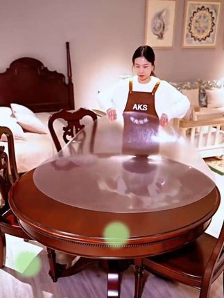 pvc软玻璃圆桌桌布#透明软玻璃圆桌布 #桌布桌垫#防水防油桌布 #软玻璃pvc桌布 #美观实用