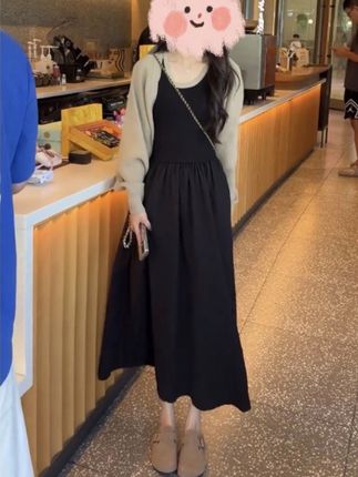 #早秋新款搭配 #时尚针织衫 #法式连衣裙套装 #爆款热卖中