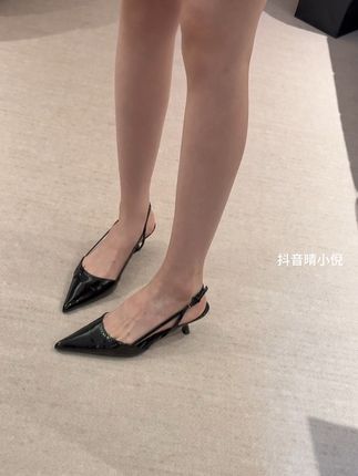 时尚高级小猫跟尖头凉鞋,黑色性感百搭有气质,舒适不累脚#穿出高级感 #小猫跟 #御姐 #好穿又好搭 #夏季凉鞋