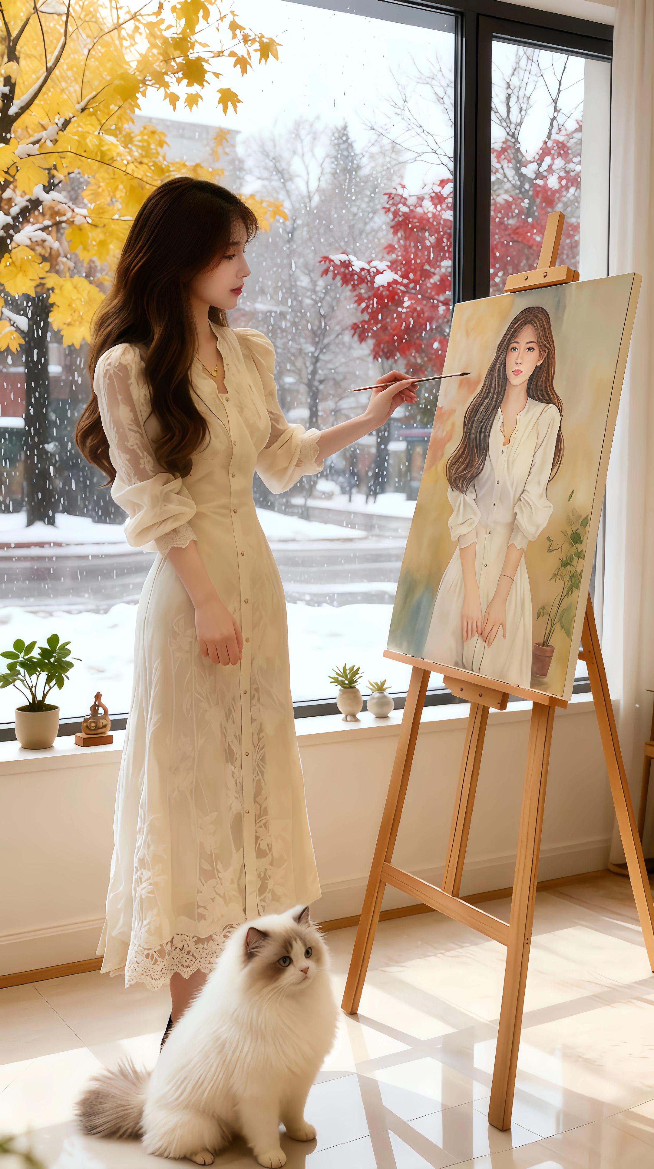 #是彩色的秋天啊 #早秋穿搭#韩系穿搭#甜美穿搭#连衣裙