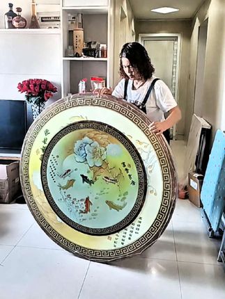 #不锈钢折叠桌子4z8 f免安装折叠彩图餐桌不锈钢特厚50方腿全彩内置圆桌折叠带转盘折叠:/ 圆桌不锈钢折叠桌