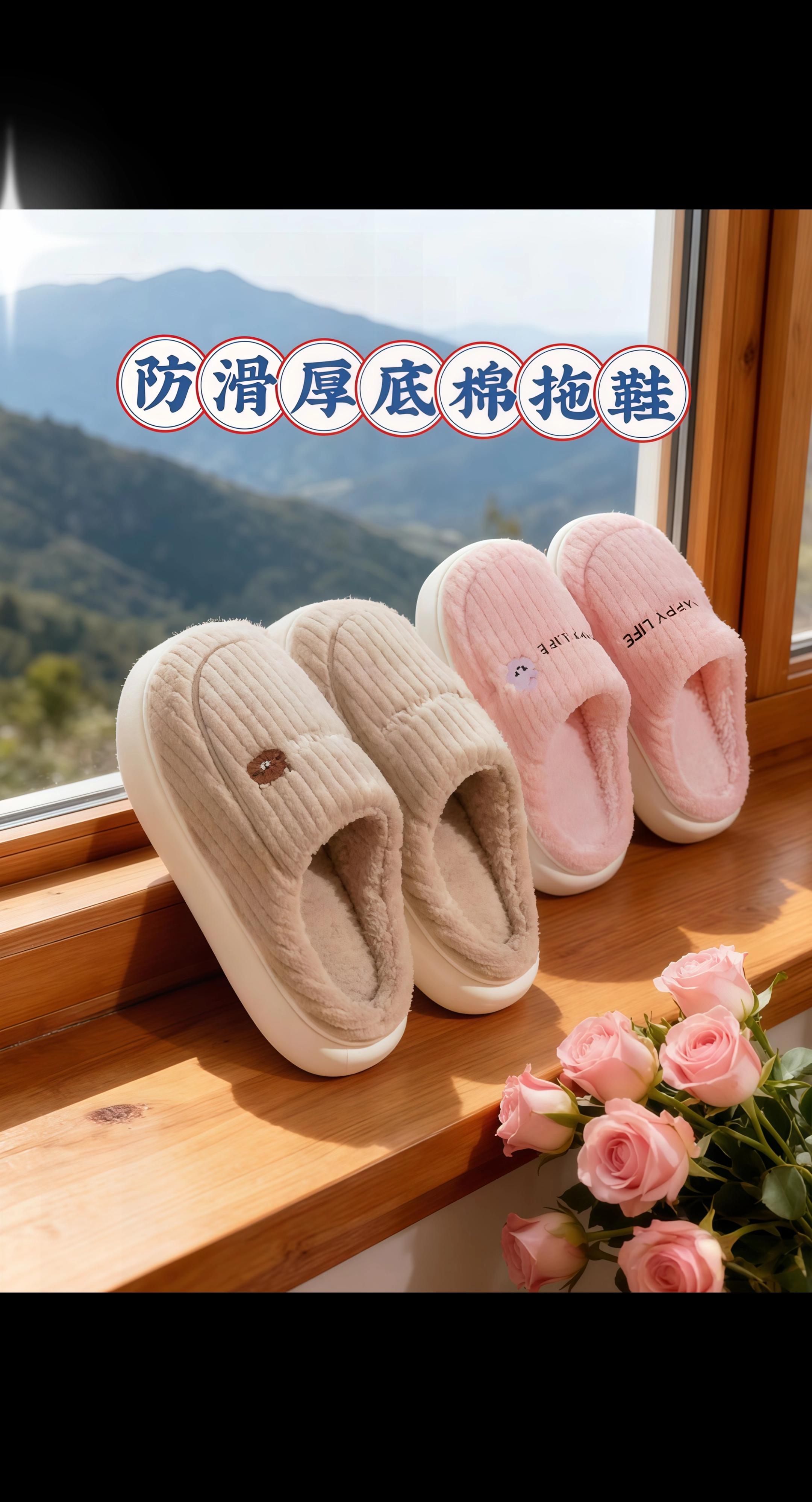 新款毛毛拖鞋!秋冬在家穿太舒服啦~宝子们,天气一冷,脚丫子就总想着暖和点?这款加绒棉拖真的得安排上--厚底设计踩着稳当,还不容易打滑,不管是木地板还是瓷砖都放心走。里面的绒毛软软糯糯,脚伸进去瞬间就暖起来,秋冬在家穿再合适不过。男女款都有,样式简约百搭,平时在屋里走动、追剧时穿,舒服又自在。做工也扎实,边缘包得整齐,日常在家穿挺耐穿的~天冷了就得对自己脚丫好点,想换拖鞋的姐妹兄弟可以看看,暖和又实用~#居家拖鞋#秋冬保暖#毛毛拖鞋#足康乐#好物推荐
