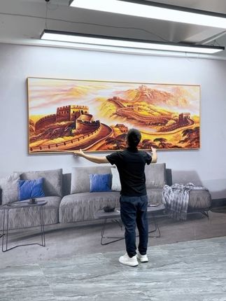 #装饰画 #万里长城 #客厅装饰画 #沙发背景画 #办公室