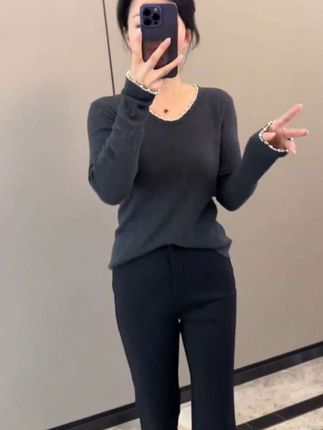 #秋冬新款 #高级感穿搭 #针织衫上衣 #显瘦穿搭 #日常通勤