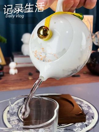 羊脂玉凤鸣西施壶#茶生活治愈人生 #茶生活