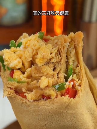 全家人都爱的杂粮煎饼~软乎乎的还有嚼劲,直接吃或者卷点蔬菜肉蛋白质就很方便!#早餐吃什么#杂粮煎饼 #开袋即食