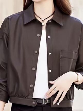皮衣外套女2025新款春秋冬小个子短款气质休闲美拉德PU皮机车夹克