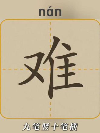 人教版二年级语文上册《难忘的泼水节》生字【难】的笔顺笔画动图演示✍🏻#生字笔顺 #写字技巧 #课堂同步 #学霸秘籍#亲妈伴学